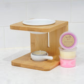 Bamboo Timber Tealight Wax Melt Burner